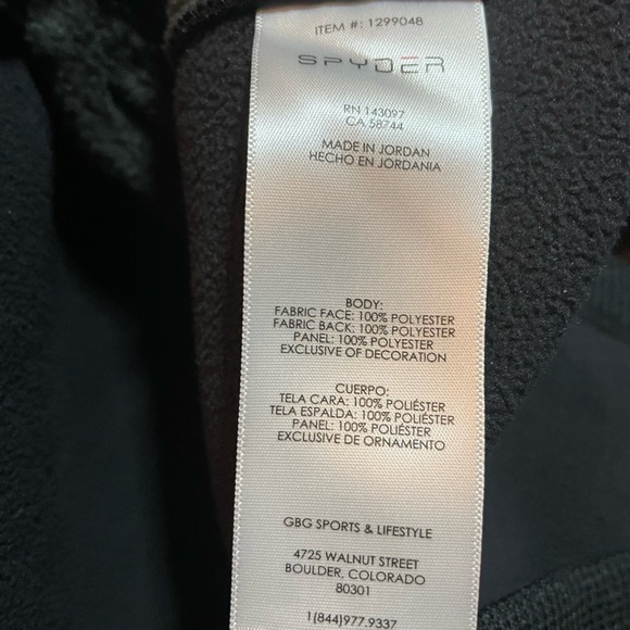 Spyder Men's Outbound Black Half Zip Jacket - Size XL - Picture 7 of 7